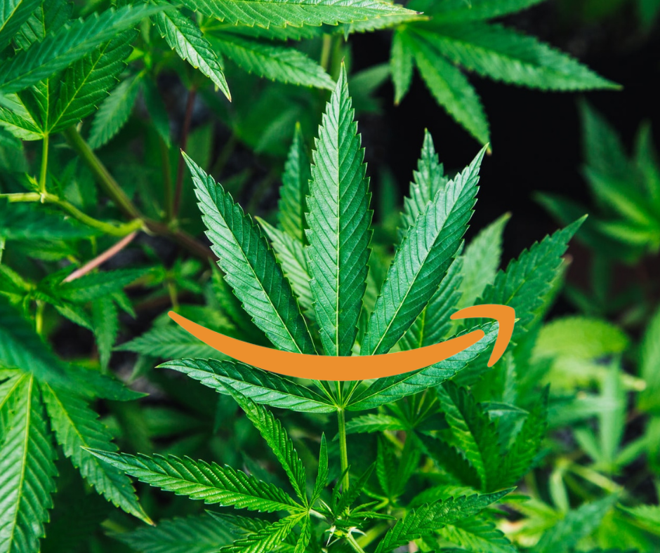 Amazon weed delivery pot leaf logo